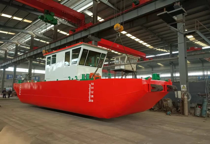 Multi - Function double propeller service boat